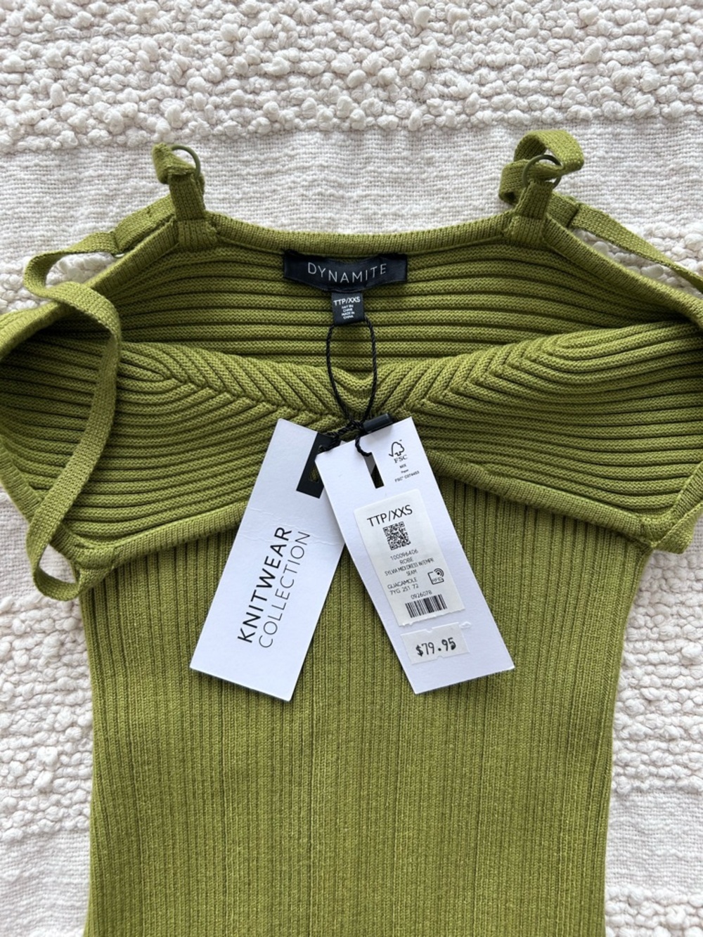 Dynamite Olive Ribbed Knit Cami